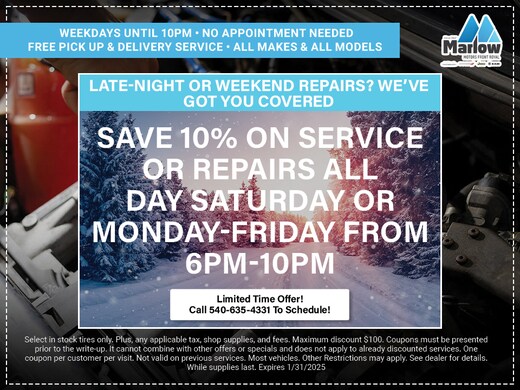 Service Specials in Front Royal, VA | Marlow Motor Co