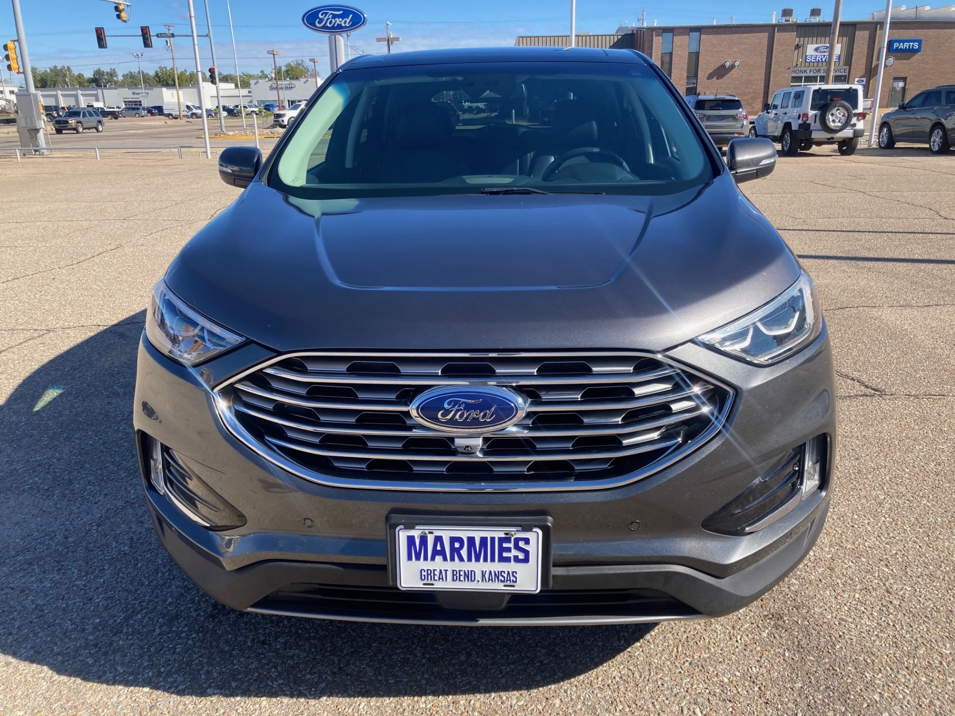 Used 2020 Ford Edge Titanium with VIN 2FMPK3K90LBA31477 for sale in Great Bend, KS