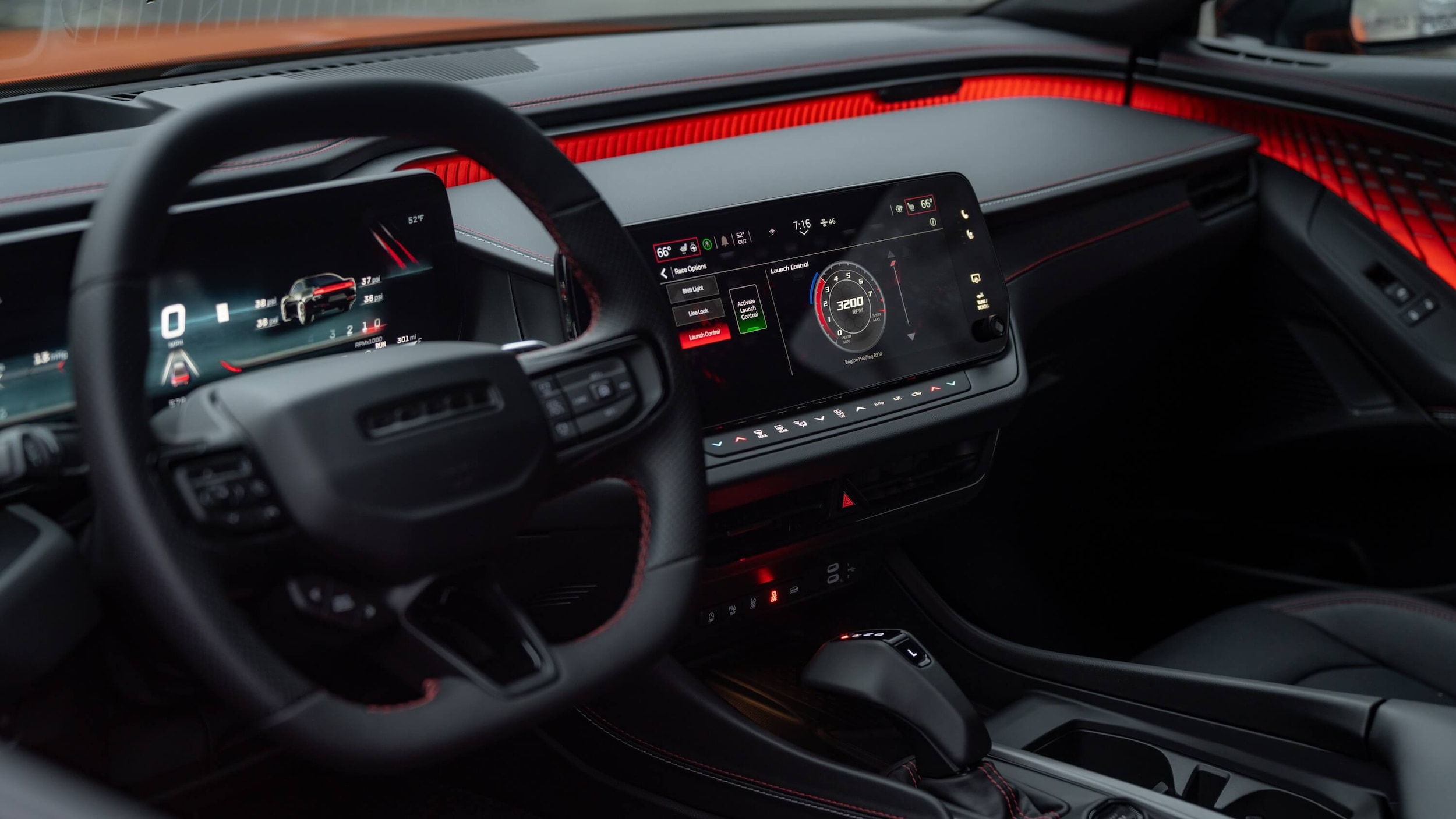 Interior shot of the Dodge Charger