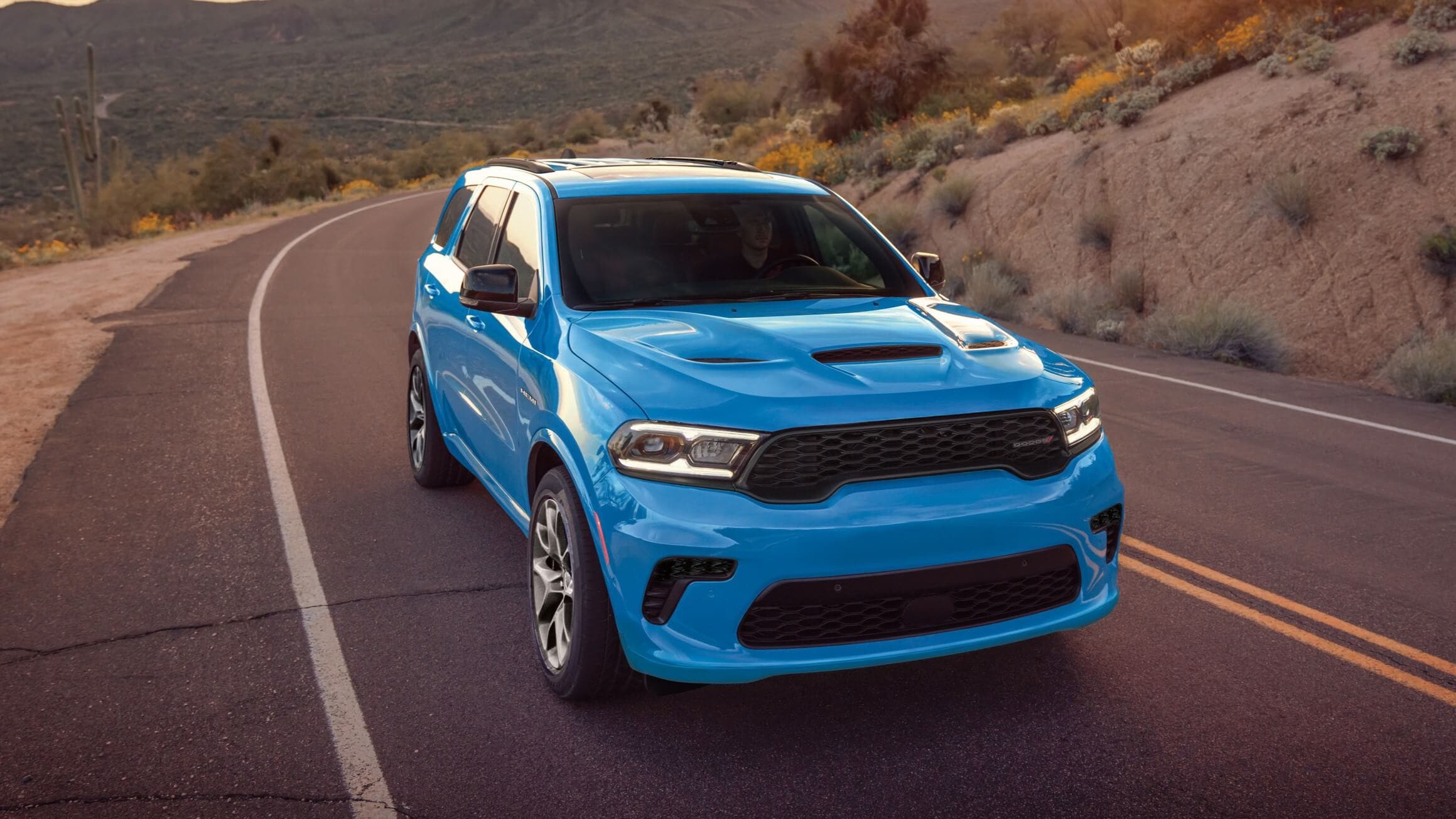 Dodge Durango driving down a highway