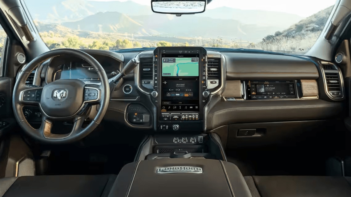 Interior shot of the Ram 3500