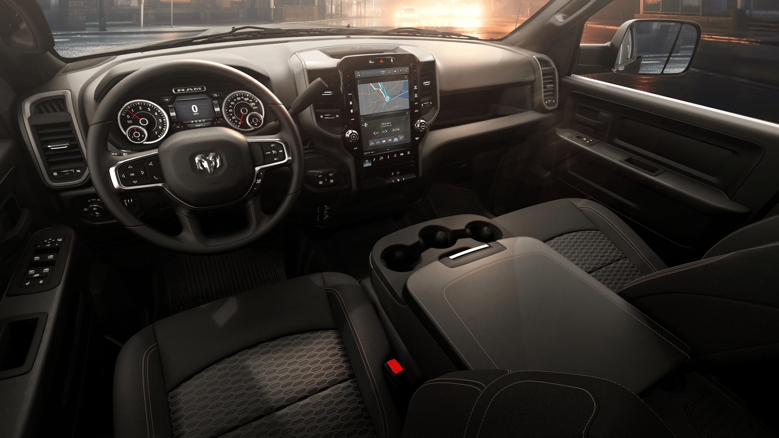 Interior shot of the Ram 2500