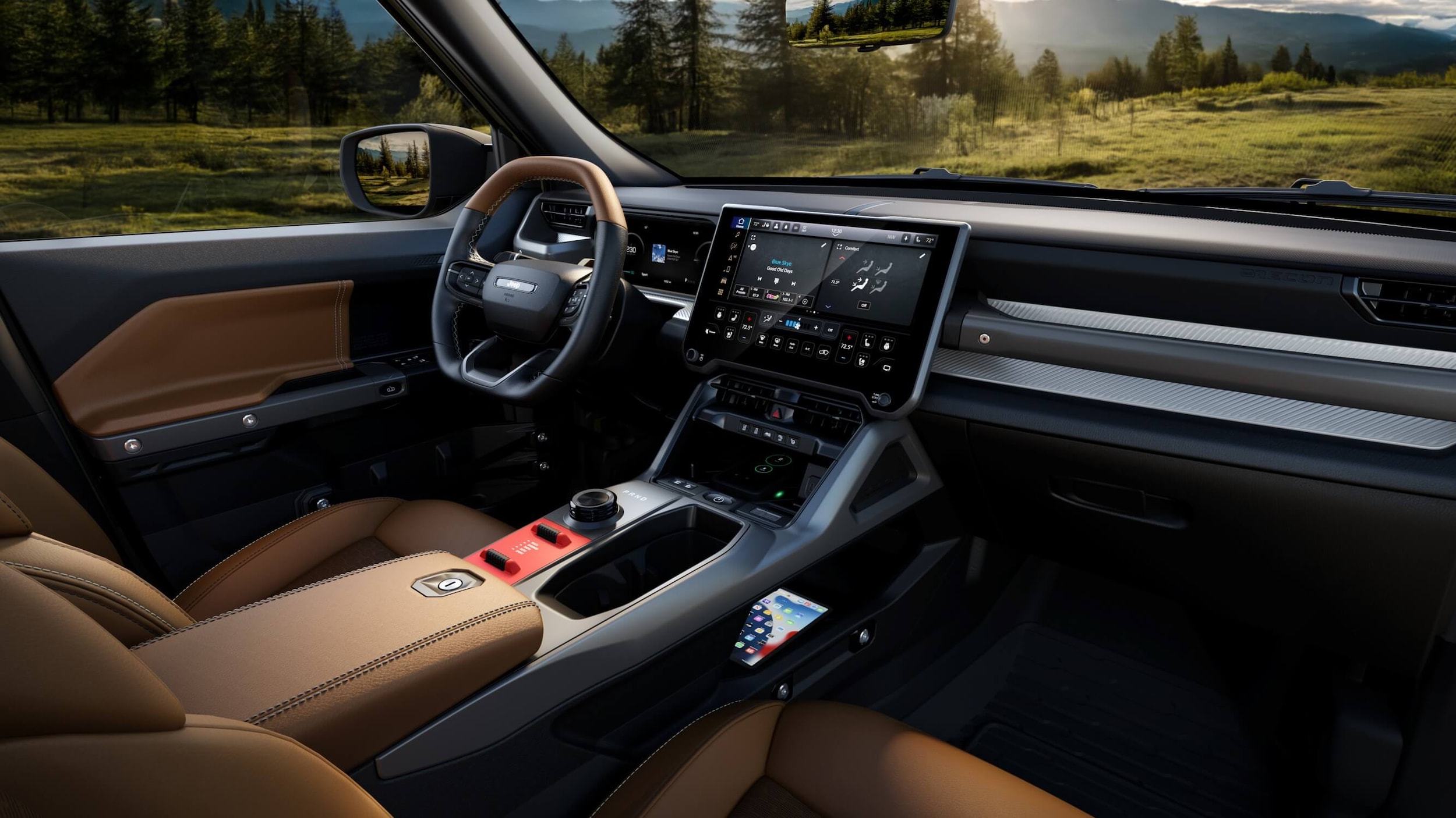 Interior shot of the Jeep Recon