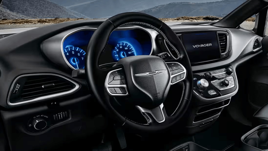 Interior shot of the Chrysler Voyager