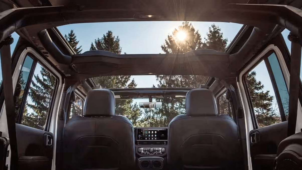 Interior shot of the Jeep Wrangler
