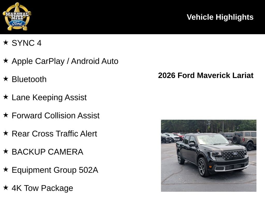New 2026 Ford Maverick Lariat Truck