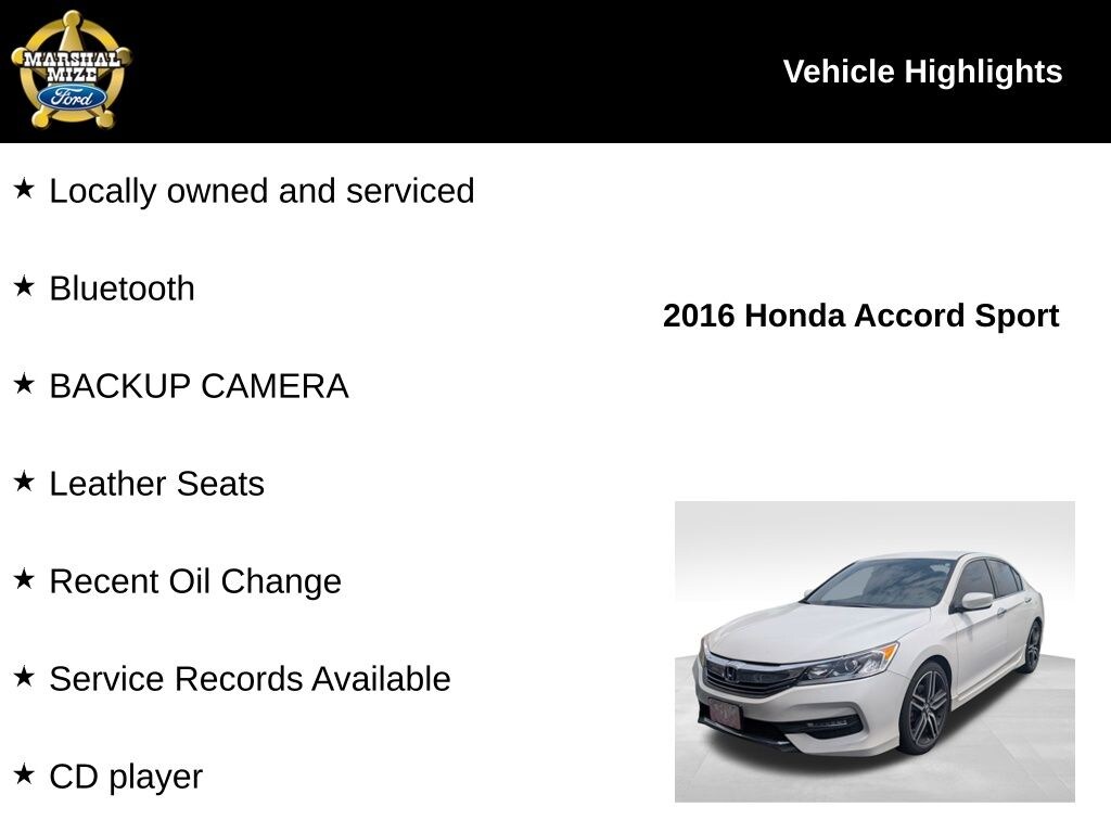 Used 2016 Honda Accord Sport Sedan