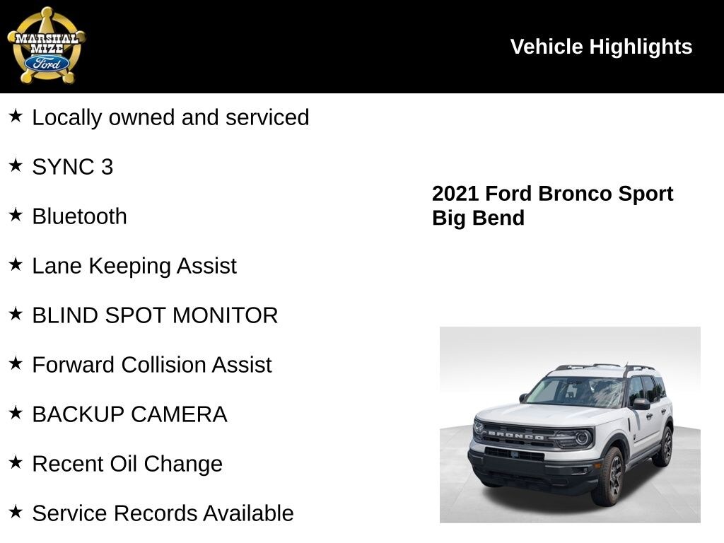 Used 2021 Ford Bronco Sport Big Bend SUV