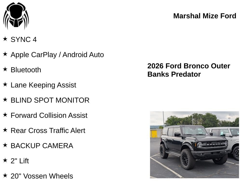 New 2026 Ford Bronco Outer Banks SUV