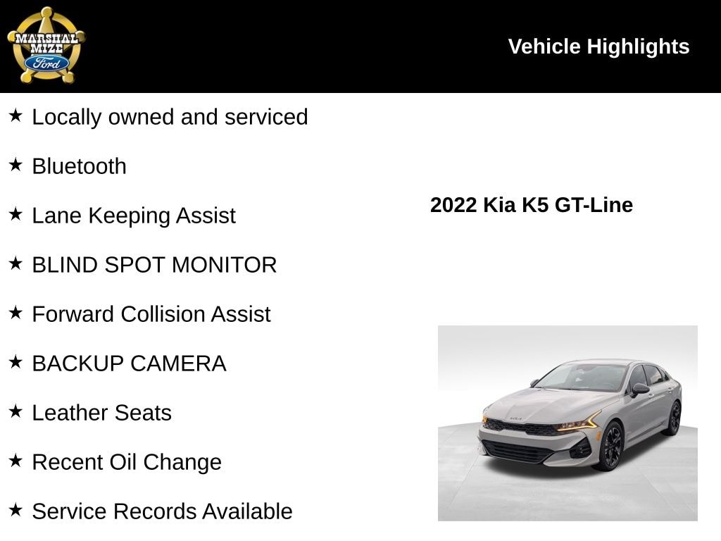 Used 2022 Kia K5 GT-Line Sedan