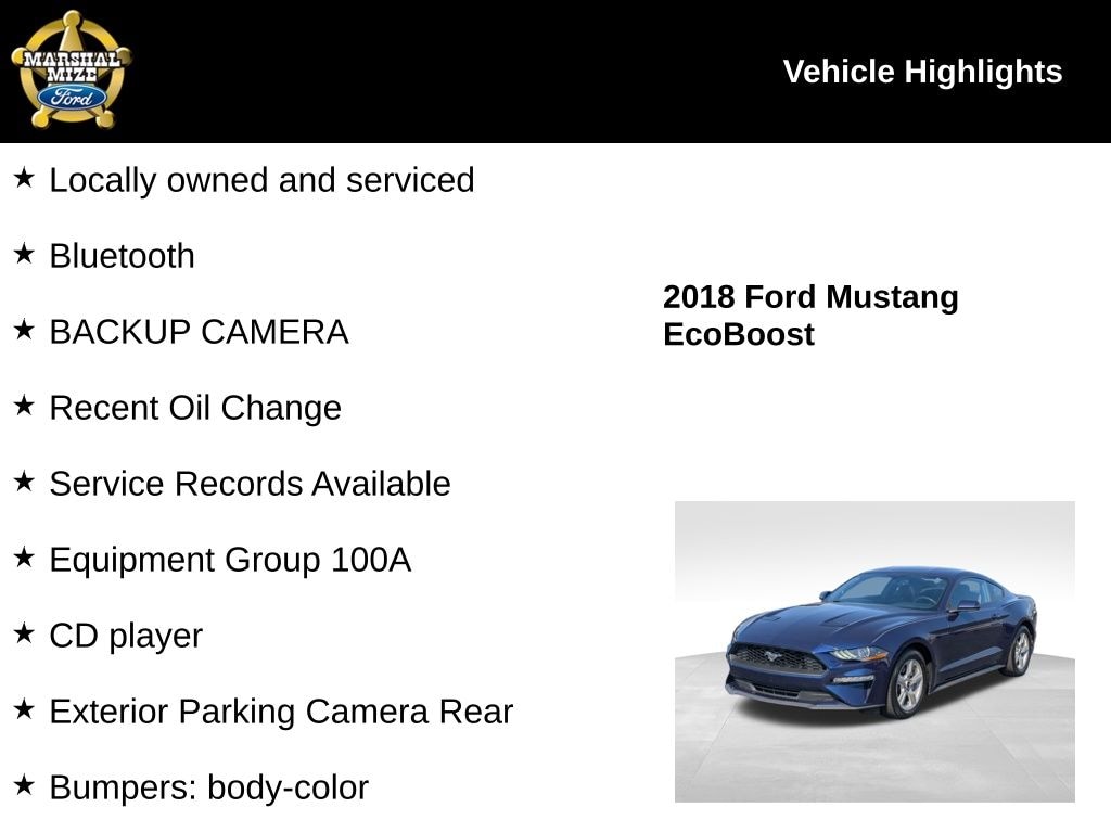 Used 2018 Ford Mustang Ecoboost Coupe