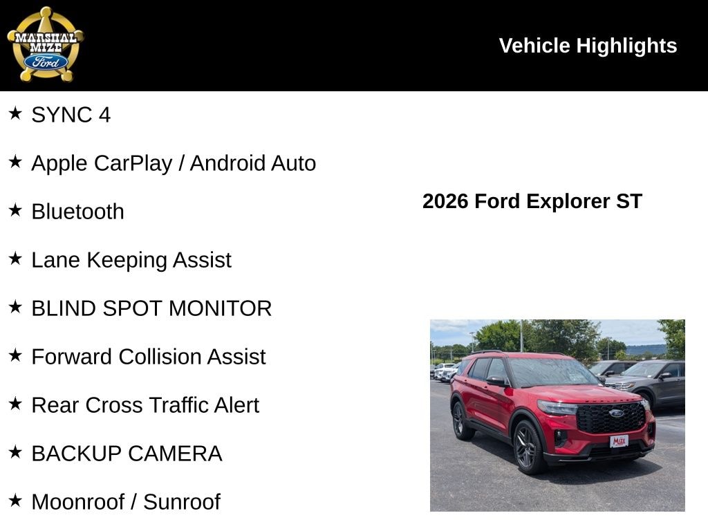 New 2026 Ford Explorer ST SUV