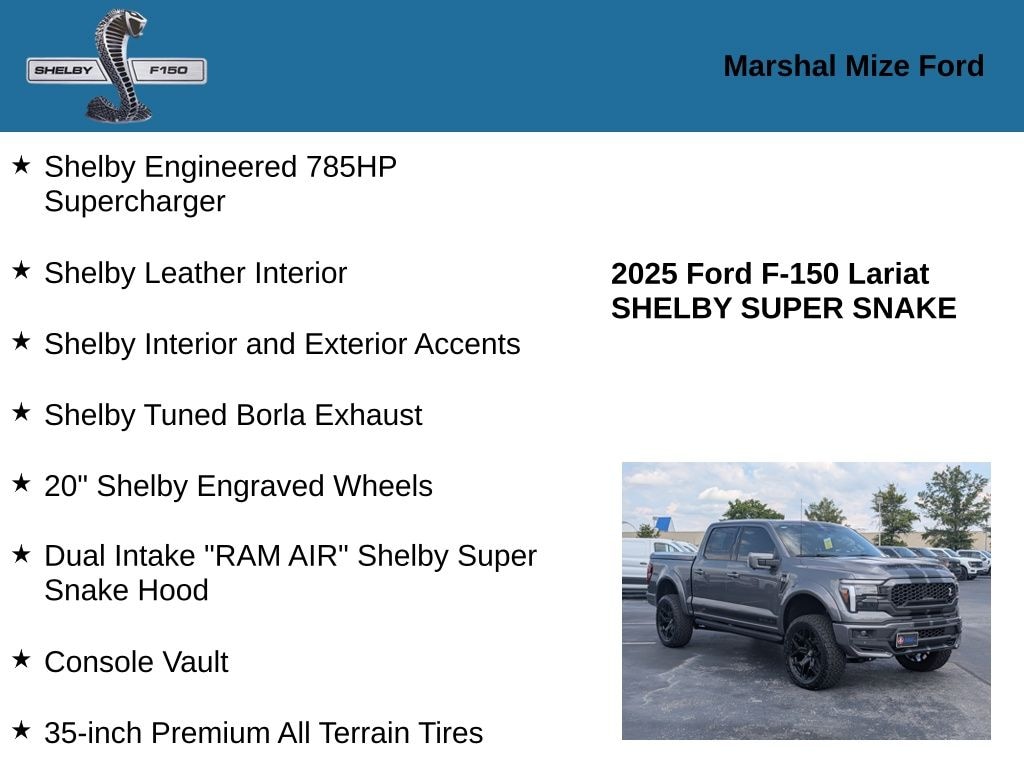 New 2025 Ford F-150 Shelby Truck