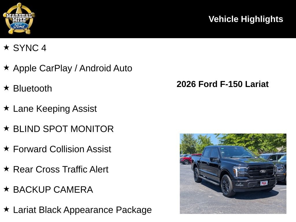 New 2026 Ford F-150 Lariat Truck
