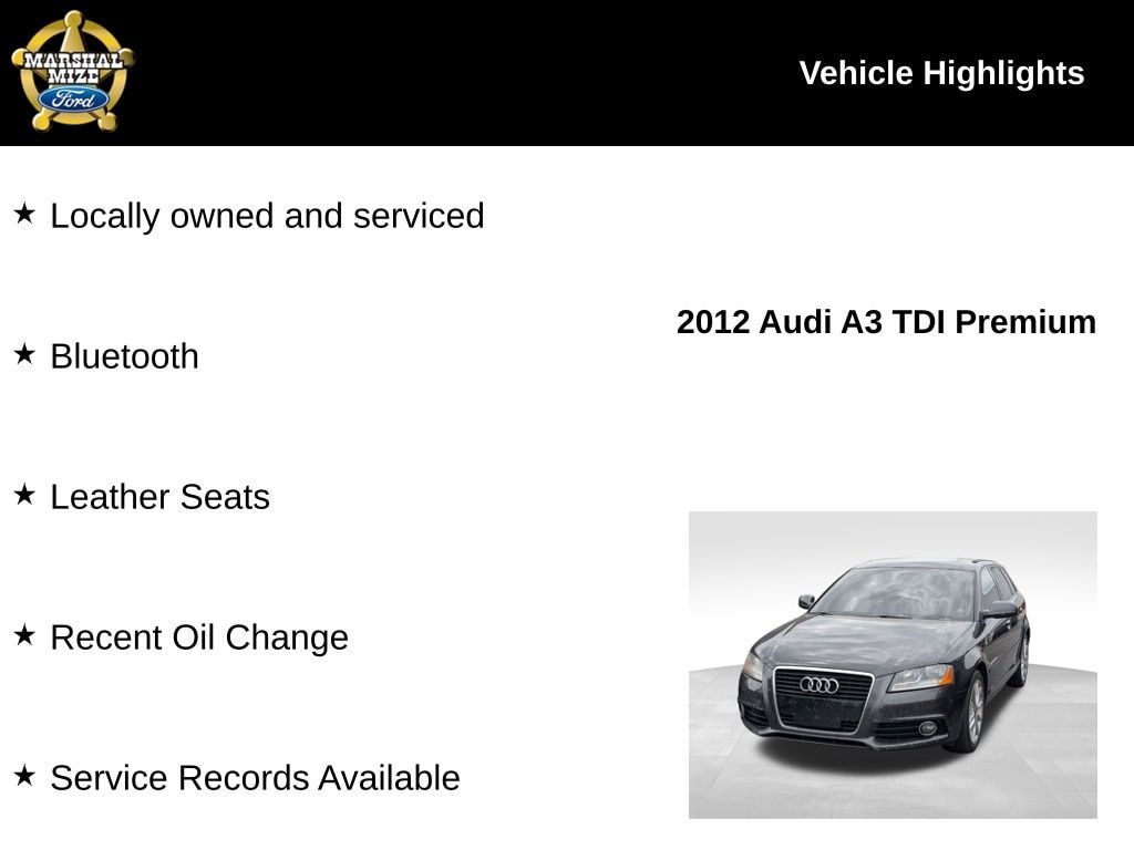 Used 2012 Audi A3 Premium with VIN WAUBJAFM9CA048288 for sale in Chattanooga, TN