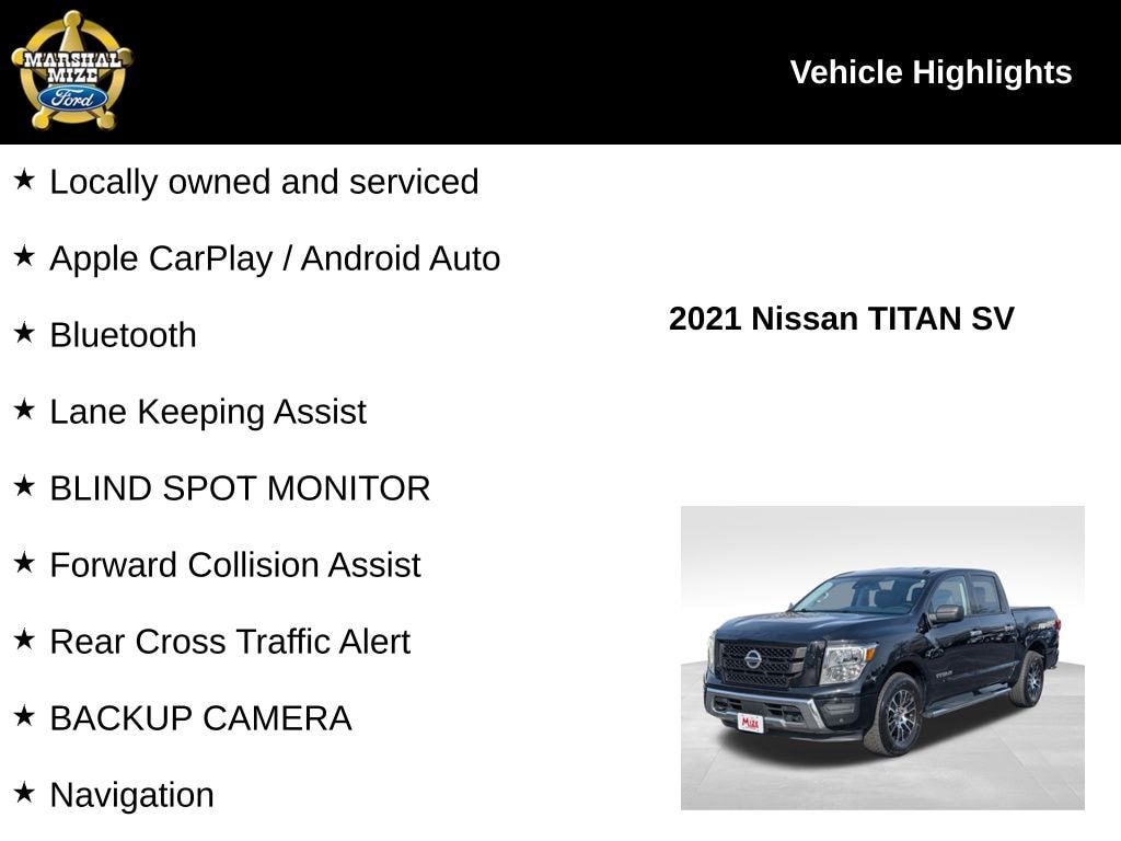 Used 2021 Nissan Titan SV Truck