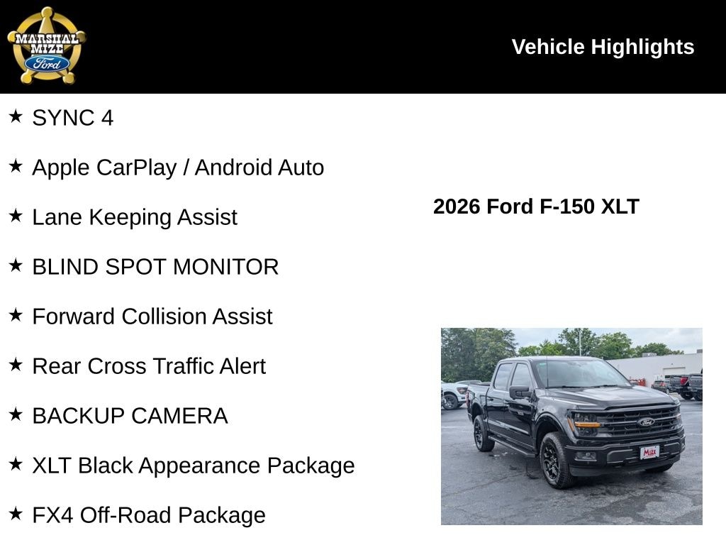 New 2026 Ford F-150 XLT Truck
