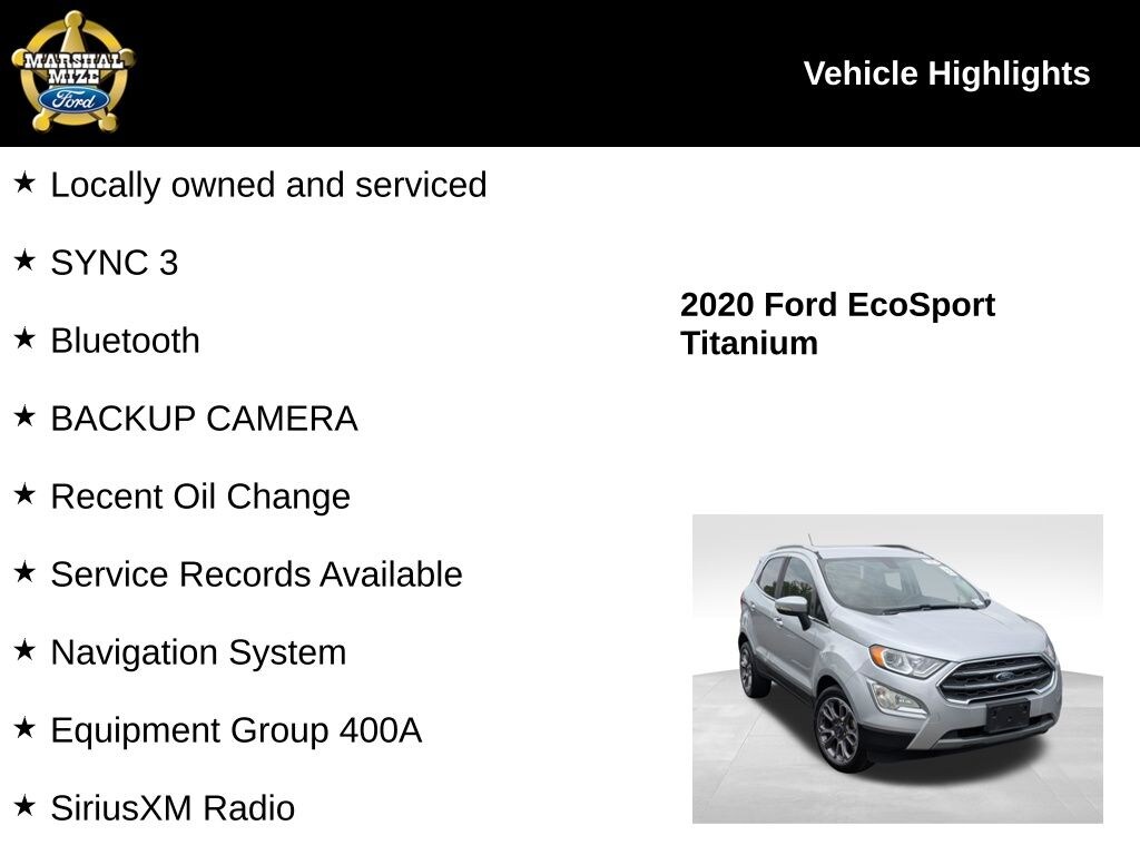 Used 2020 Ford EcoSport Titanium SUV