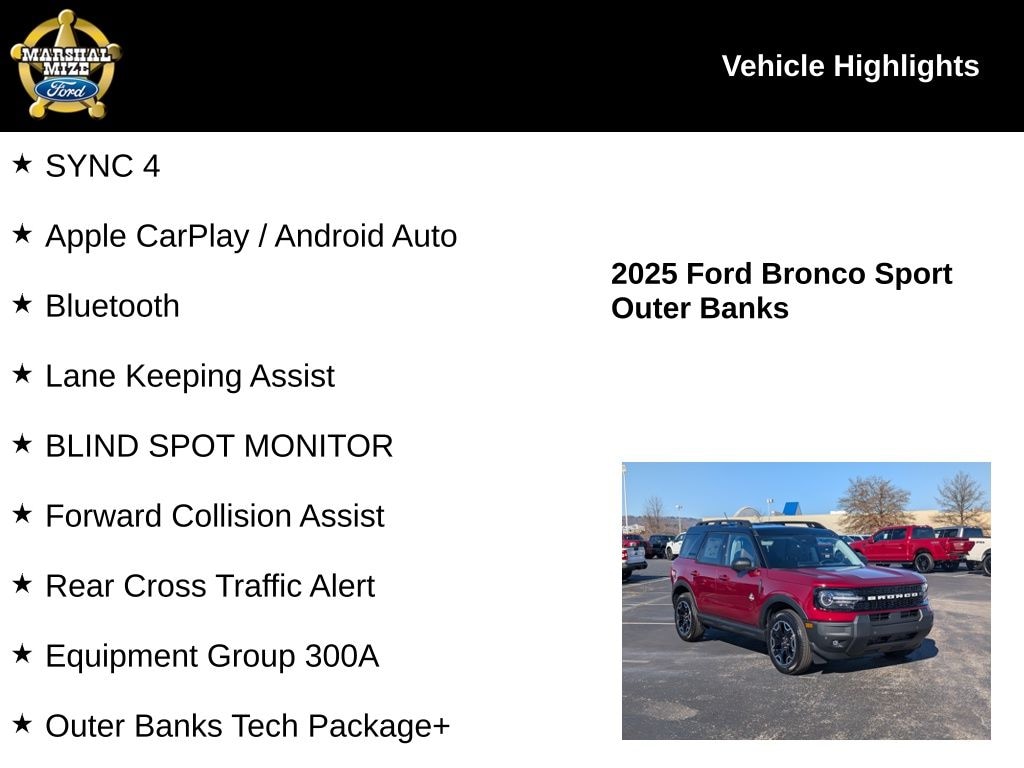 New 2025 Ford Bronco Sport Outer Banks SUV