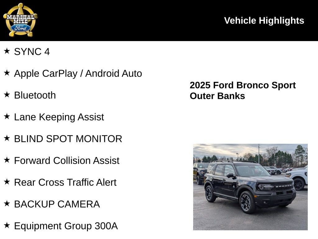 New 2025 Ford Bronco Sport Outer Banks SUV