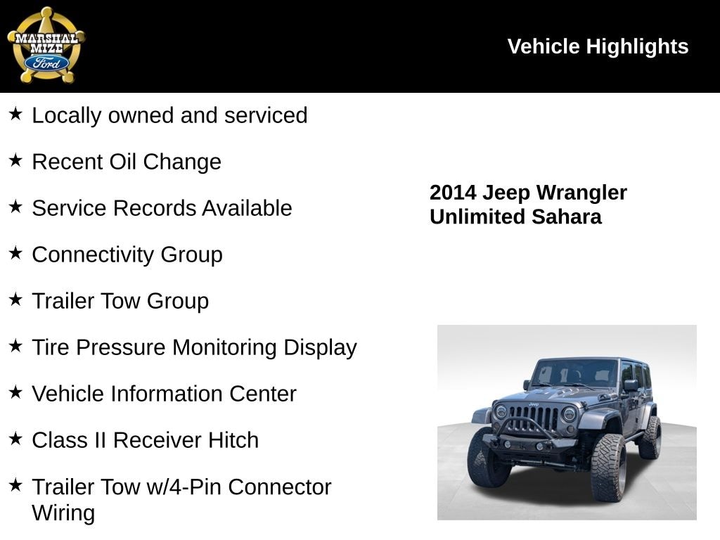 Used 2014 Jeep Wrangler Unlimited Sahara SUV