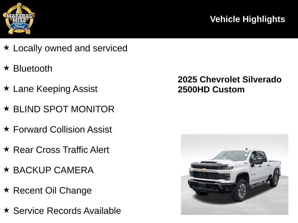 Used 2025 Chevrolet Silverado 2500HD Custom Truck