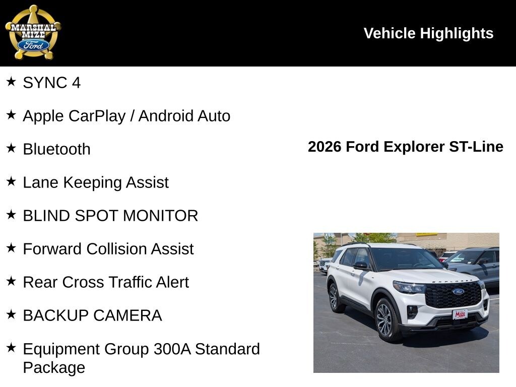 New 2026 Ford Explorer ST-Line SUV