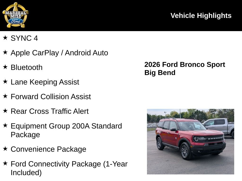 New 2026 Ford Bronco Sport Big Bend SUV