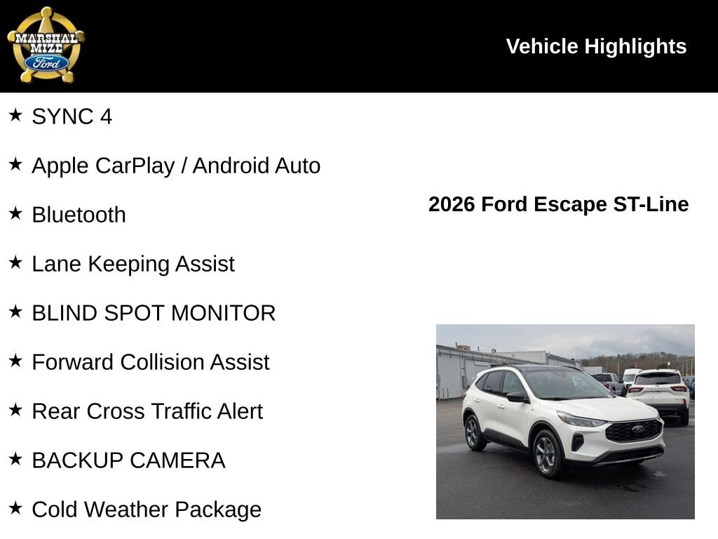New 2026 Ford Escape ST-Line SUV
