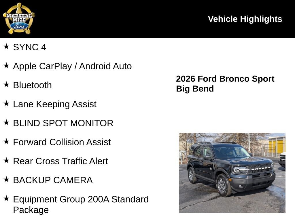 New 2026 Ford Bronco Sport Big Bend SUV