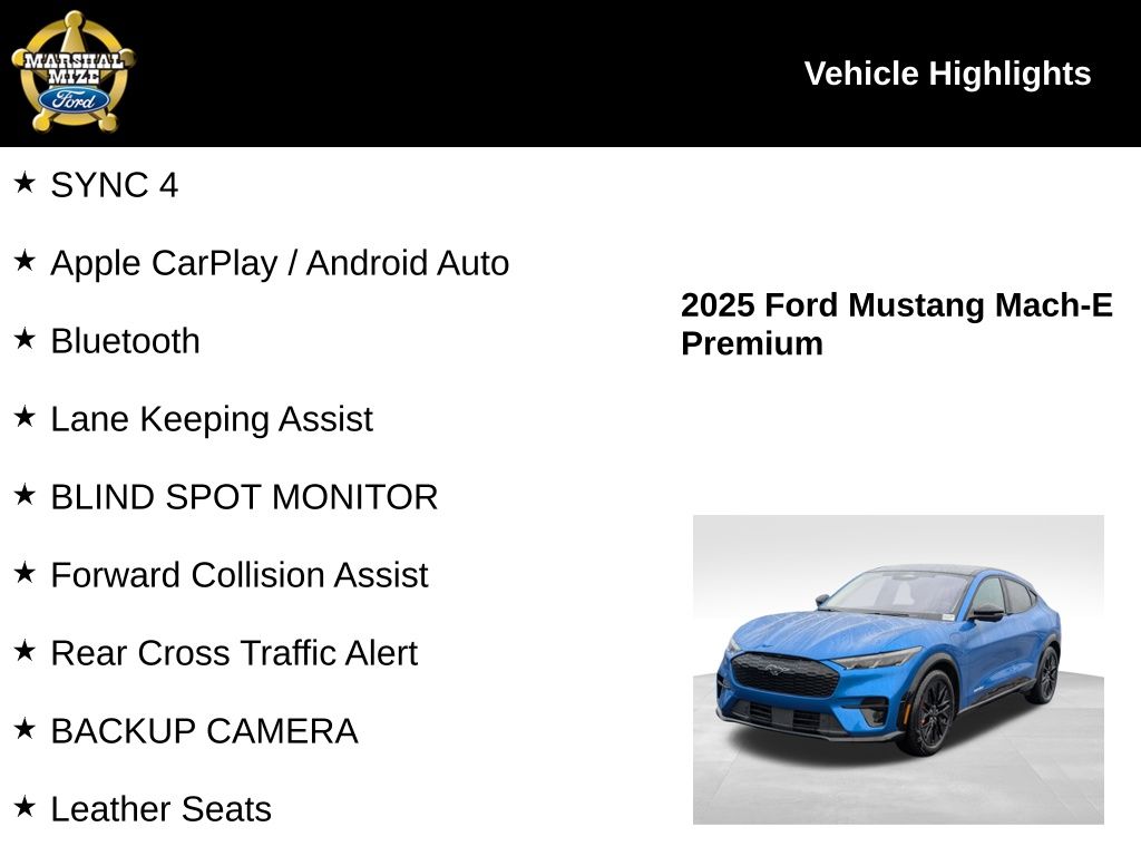 Used 2025 Ford Mustang Mach-E Premium RWD with VIN 3FMTK3R43SMA00732 for sale in Chattanooga, TN