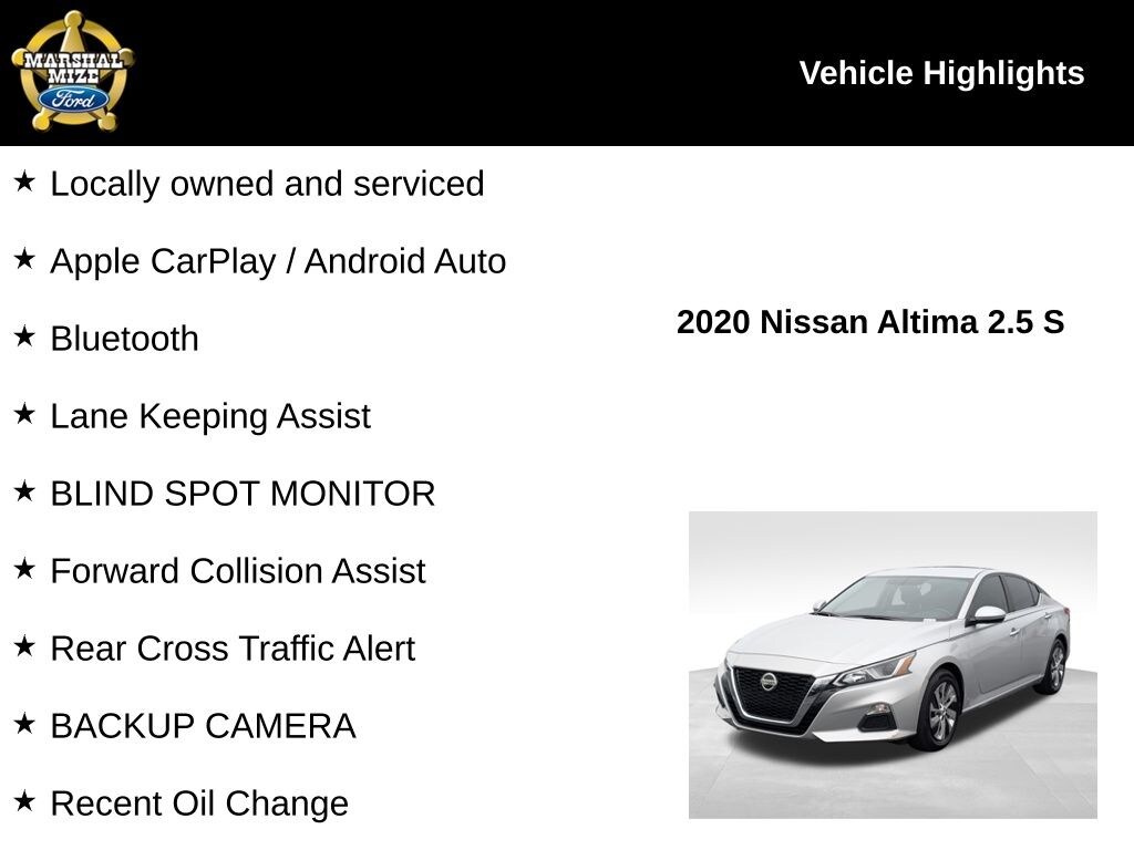 Used 2020 Nissan Altima 2.5 S Sedan