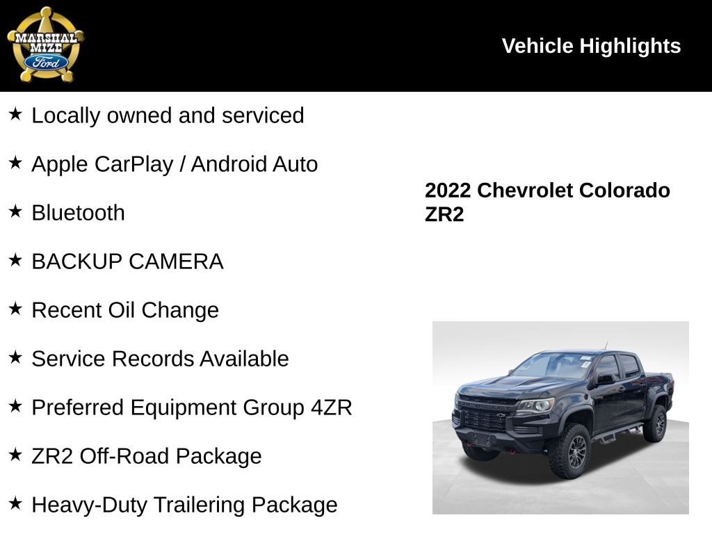 Used 2022 Chevrolet Colorado ZR2 Truck