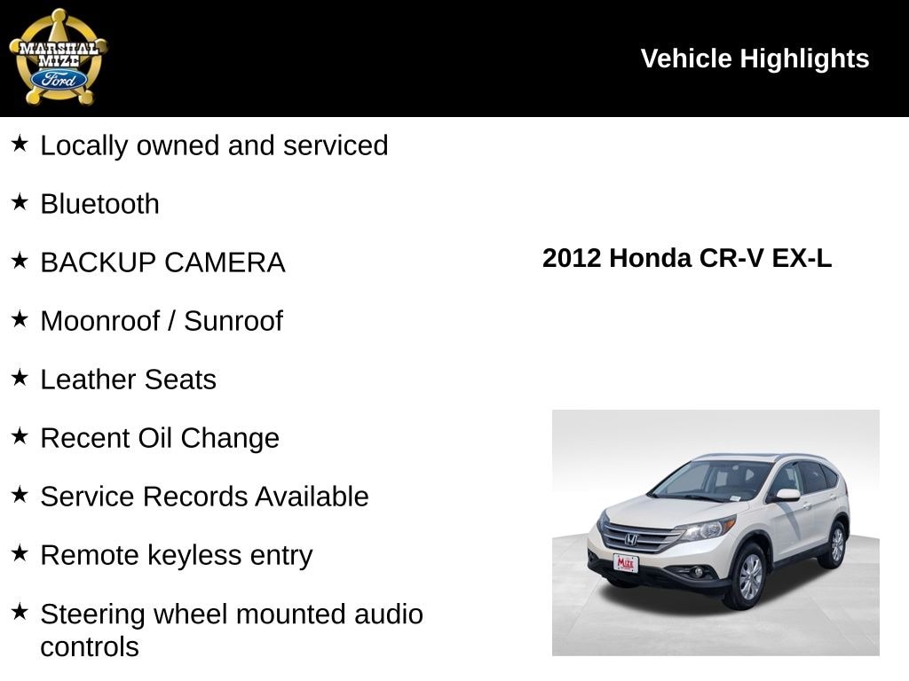 Used 2012 Honda CR-V EX-L SUV
