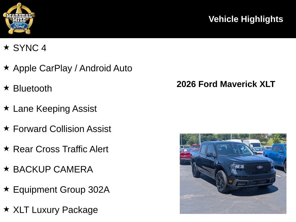 New 2026 Ford Maverick XLT Truck
