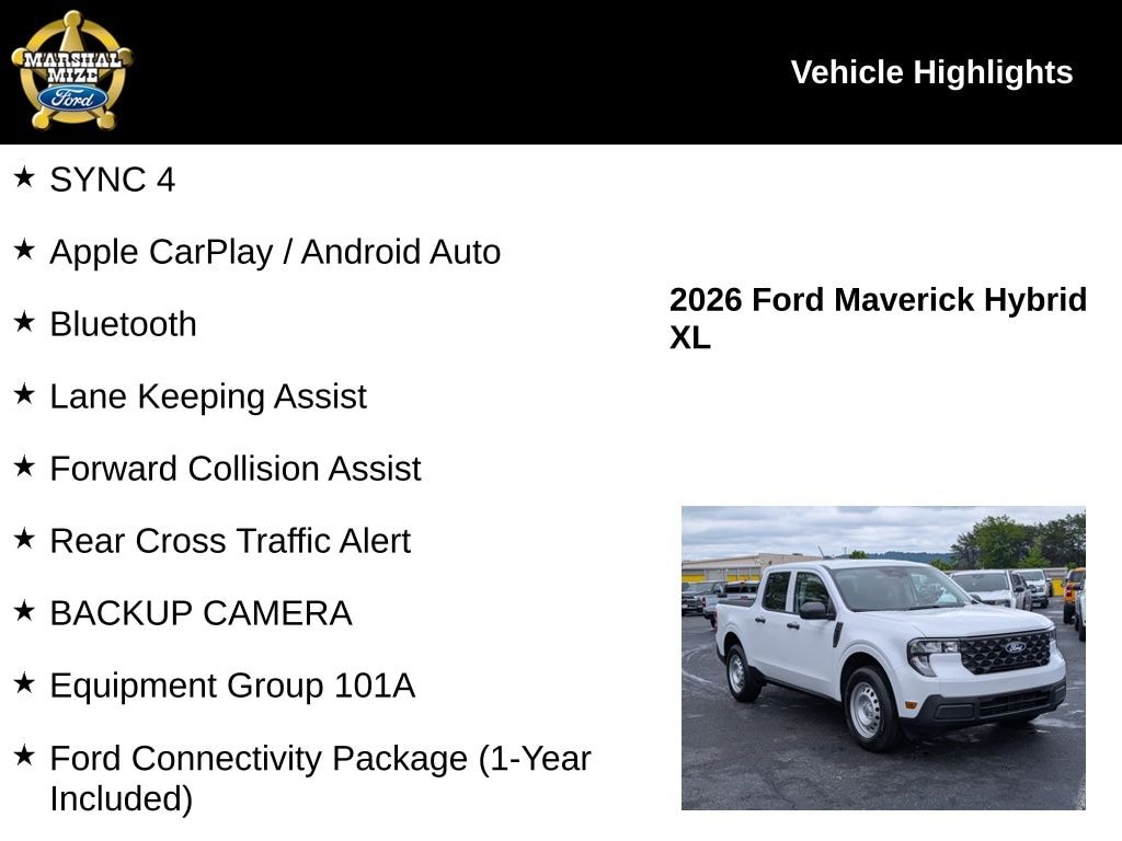 New 2026 Ford Maverick XL Truck