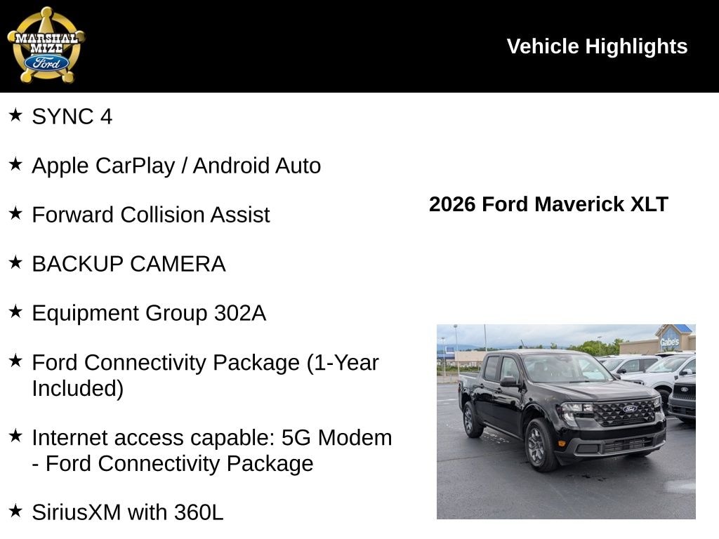 New 2026 Ford Maverick XLT Truck