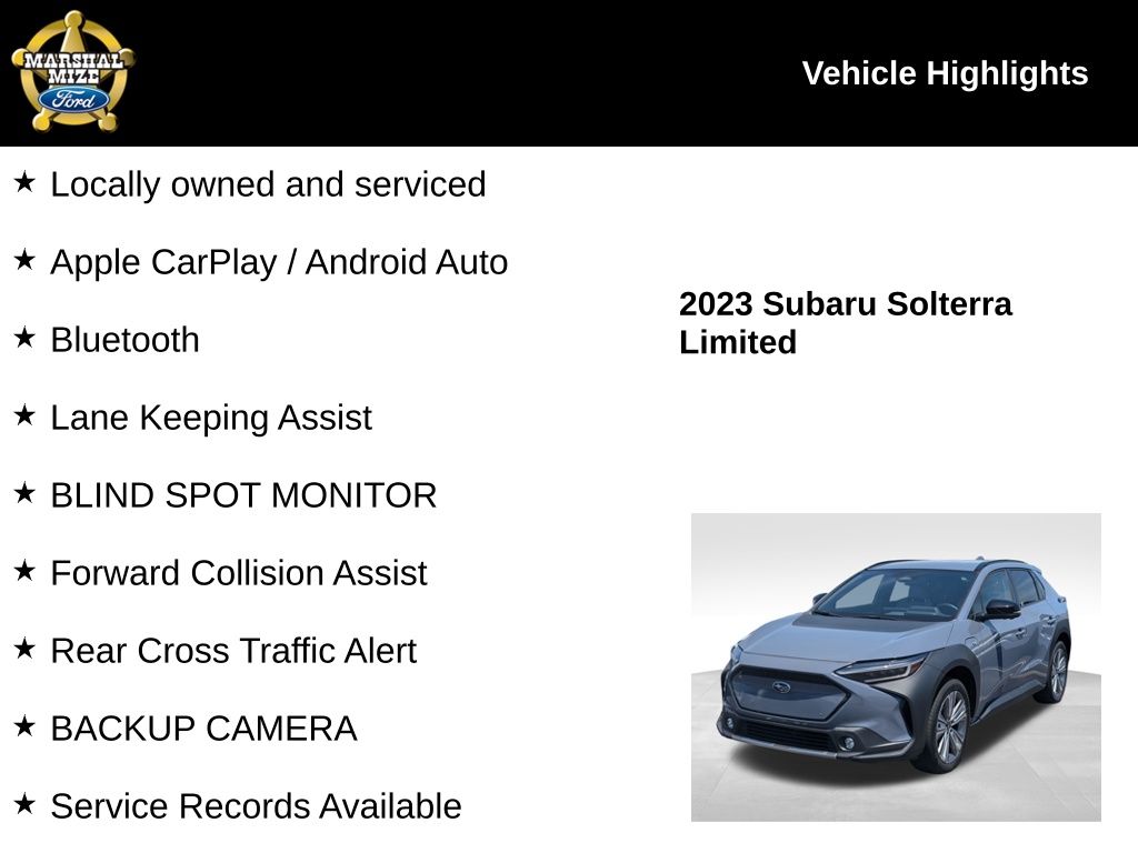 Used 2023 Subaru SOLTERRA Limited with VIN JTMABABA0PA014124 for sale in Chattanooga, TN