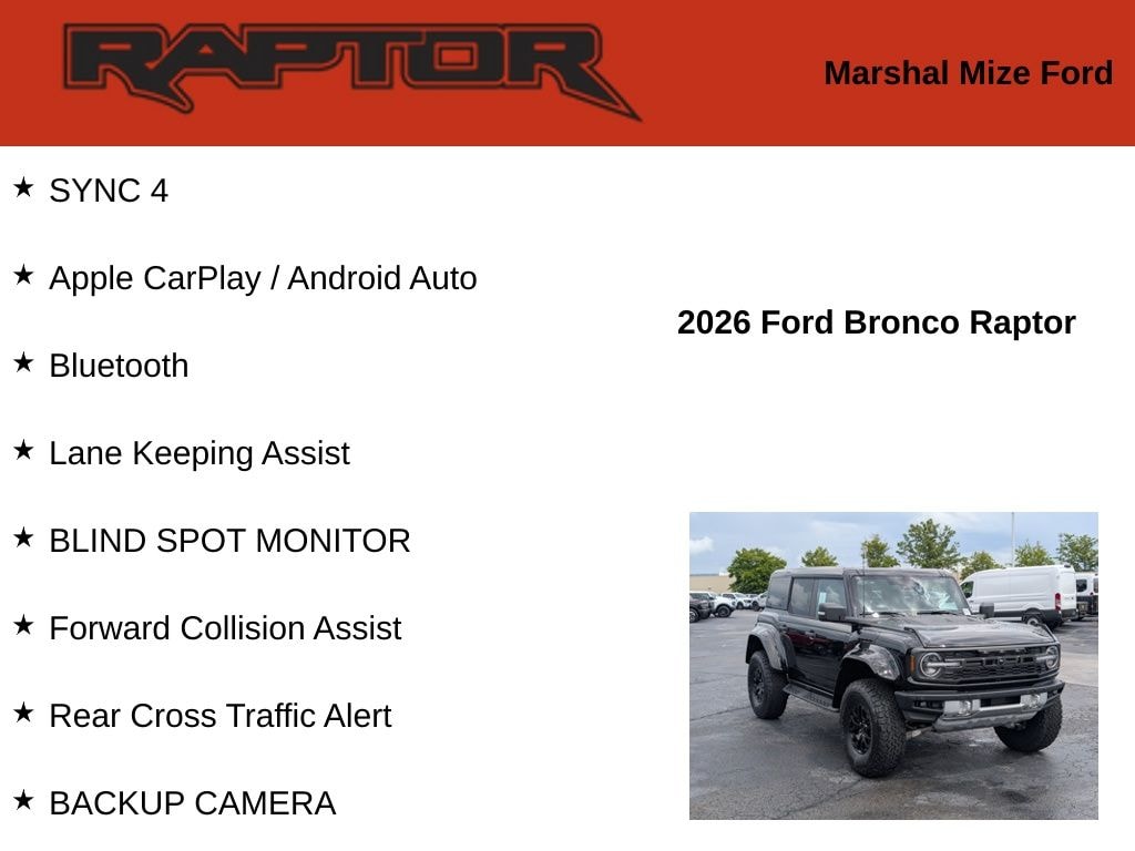 New 2026 Ford Bronco Raptor® SUV