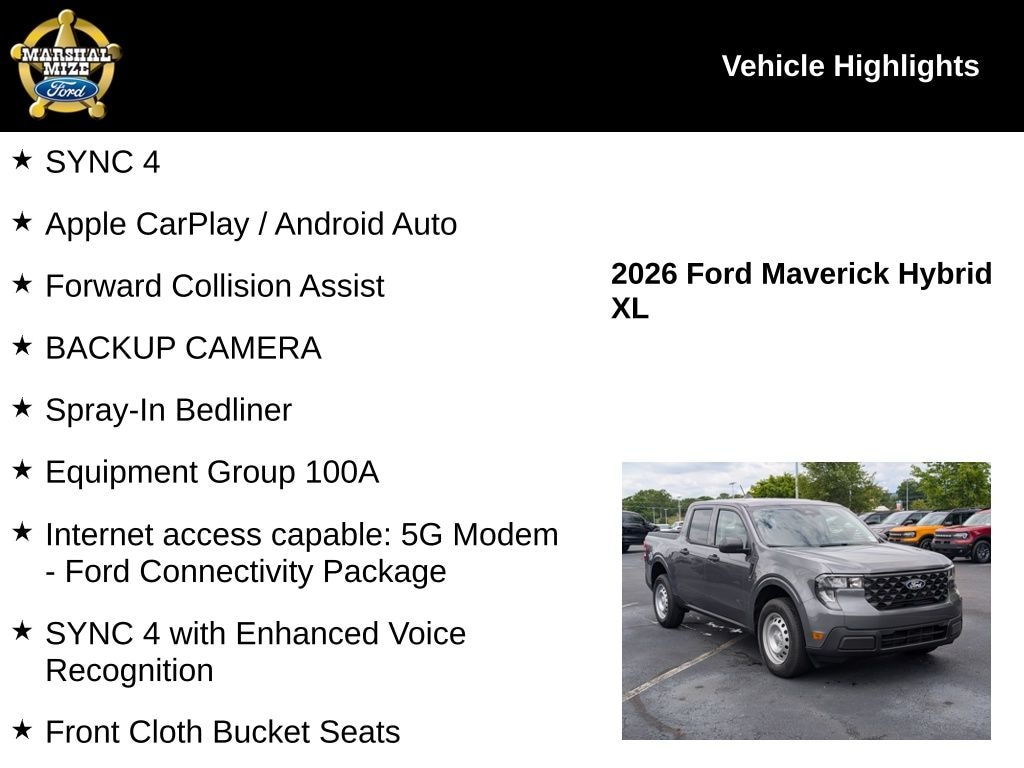 New 2026 Ford Maverick XL Truck