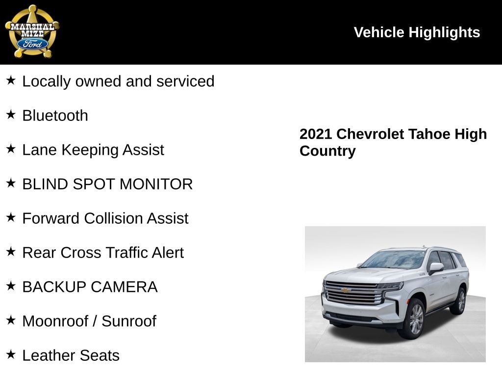 Used 2021 Chevrolet Tahoe High Country SUV