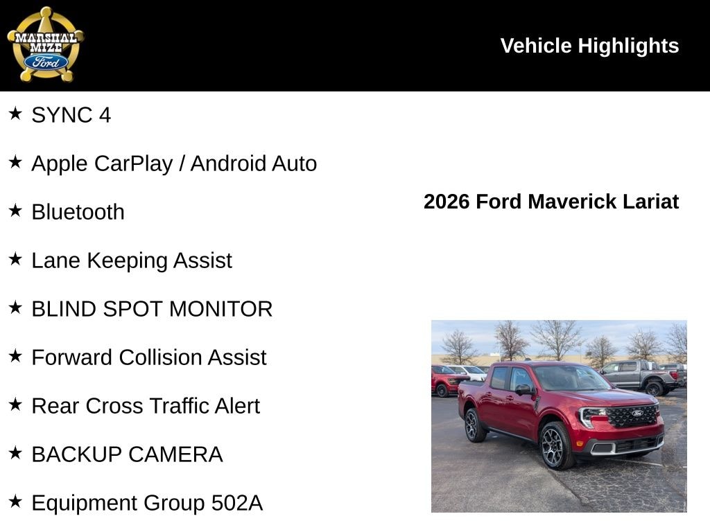New 2026 Ford Maverick Lariat Truck