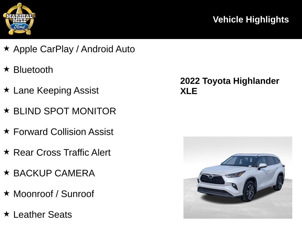 Used 2022 Toyota Highlander XLE SUV