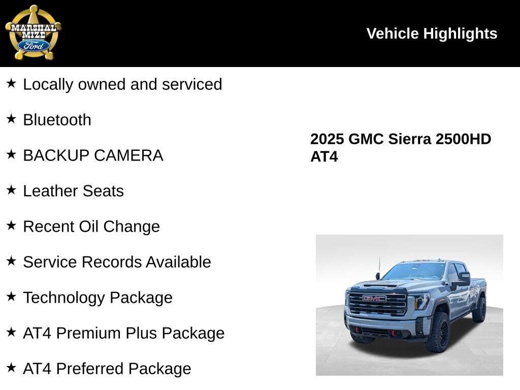 Used 2025 GMC Sierra 2500HD AT4 Truck