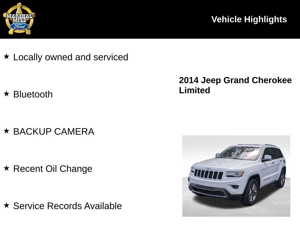 Used 2014 Jeep Grand Cherokee Limited with VIN 1C4RJEBG3EC558443 for sale in Chattanooga, TN