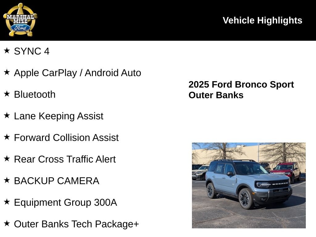 New 2025 Ford Bronco Sport Outer Banks SUV