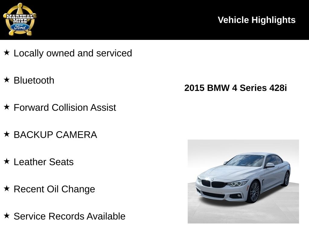Used 2015 BMW 4 Series 428i Convertible