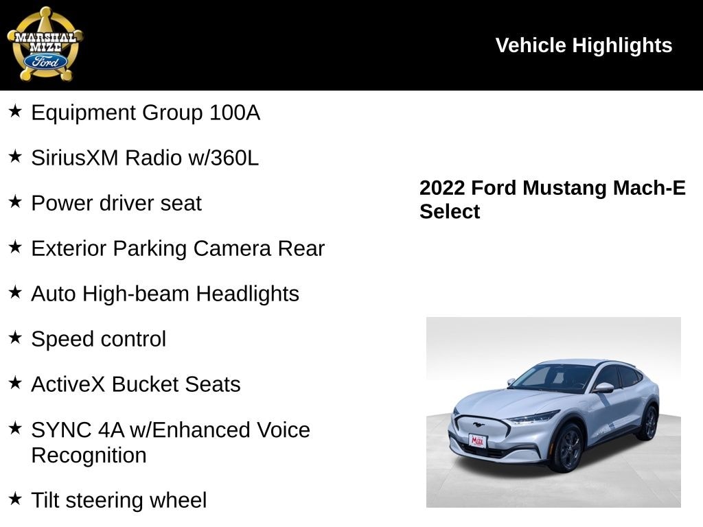 Certified 2022 Ford Mustang Mach-E Select SUV