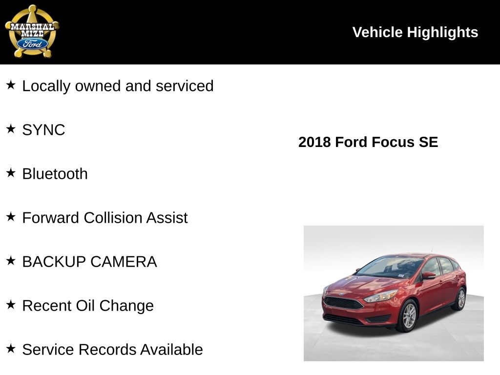 Used 2018 Ford Focus SE with VIN 1FADP3K22JL267305 for sale in Chattanooga, TN
