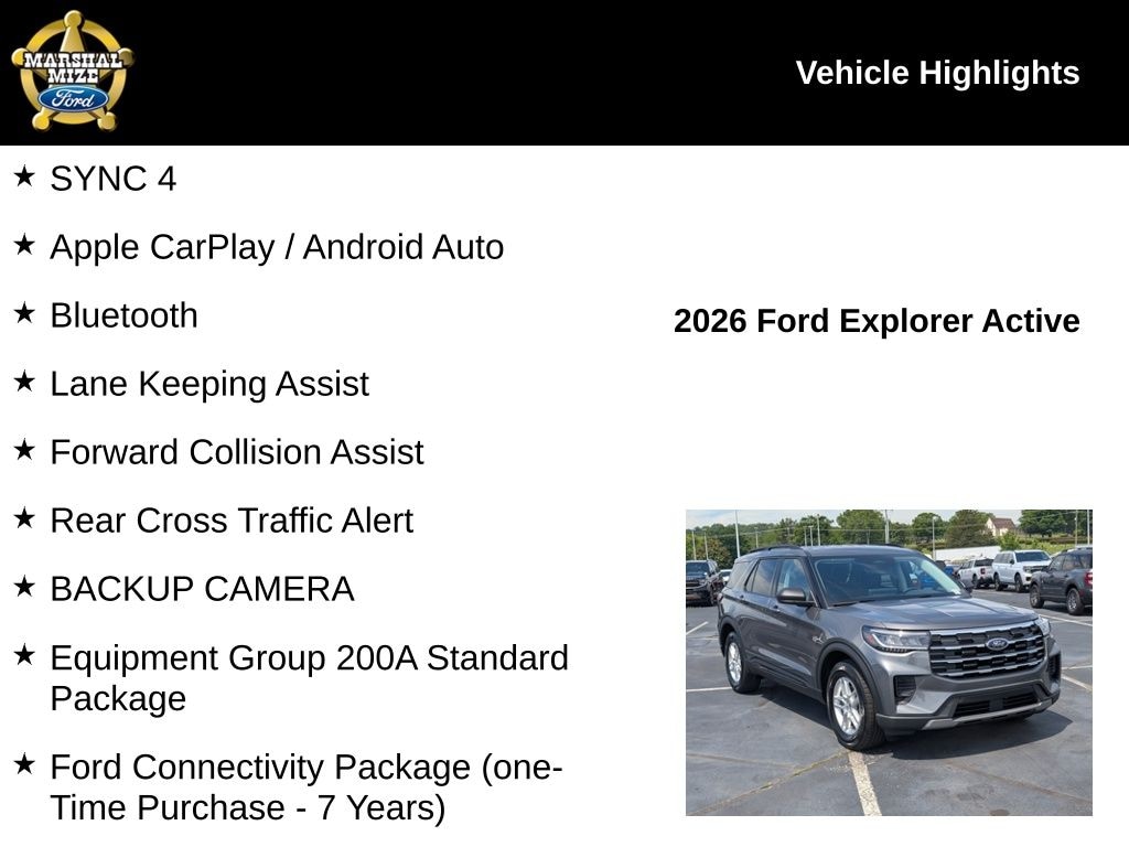 New 2026 Ford Explorer Active SUV